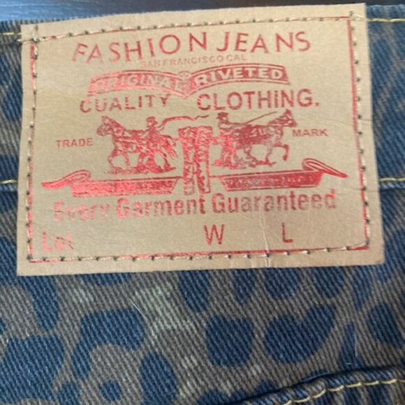 Cheetah print wide leg jeans - Picture 5 of 7